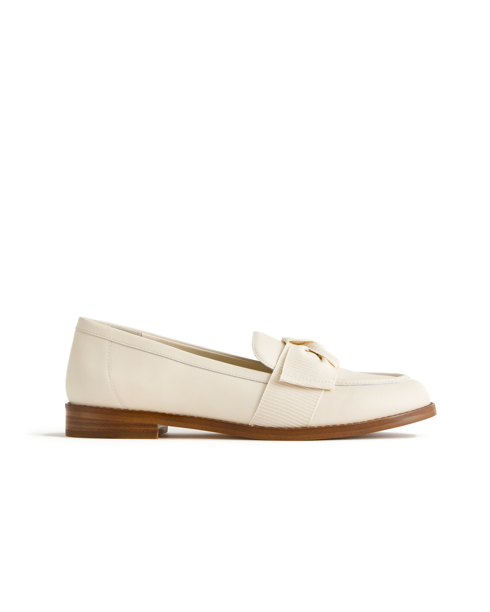Italian Leather Bow Penny Loafer